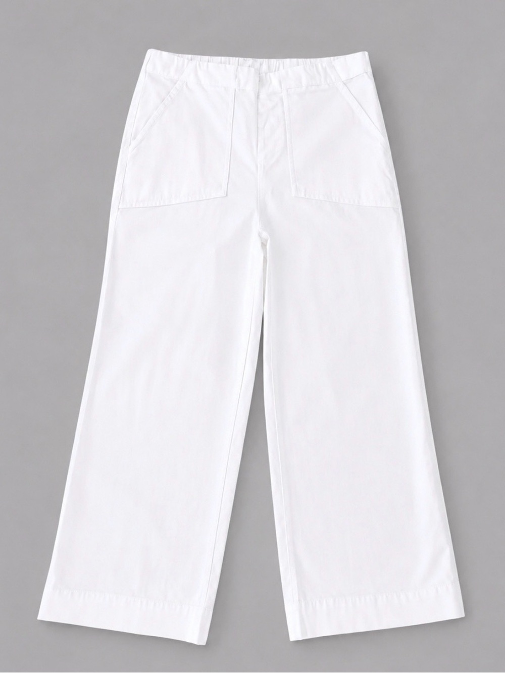 NIC+ZOE White Pull-On Cropped Utility Pants NWOT Size 10